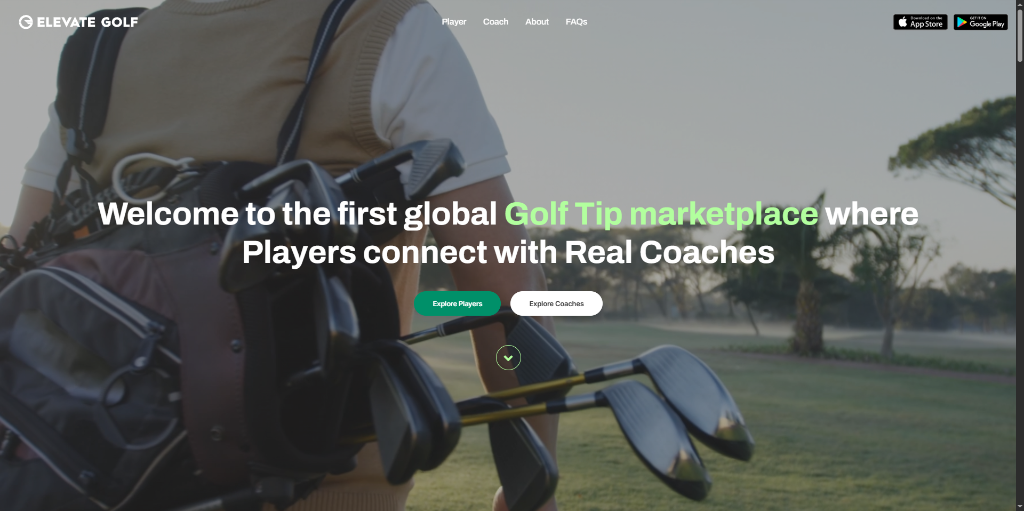 Elevate Golf Mobile Platform